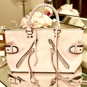 Rebecca Minkoff Moto Satchel Bag - Baby Pink